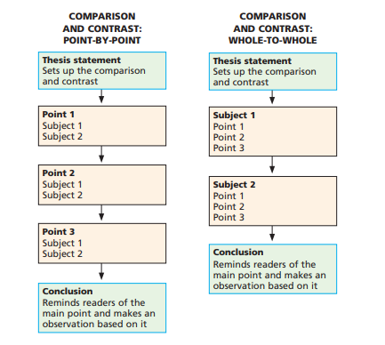 compare contrast essay organization structure